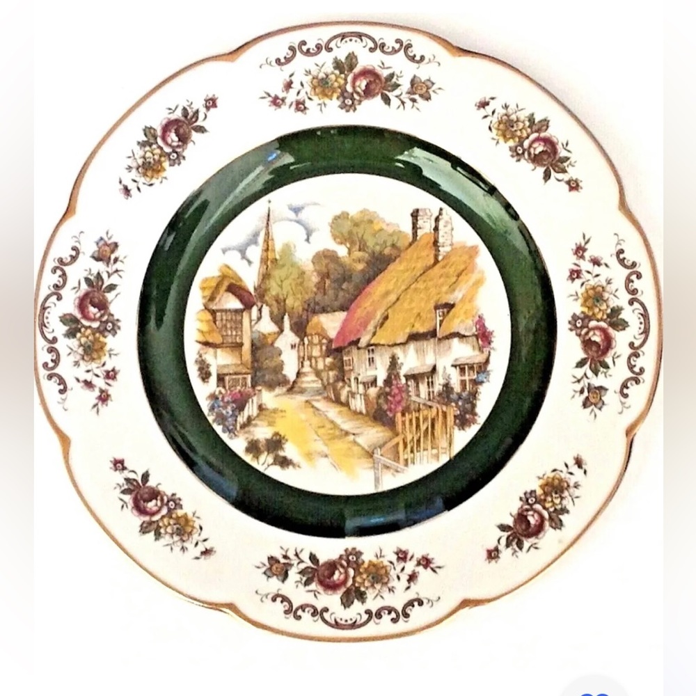 Wood & Sons England Dinner Plate Ascot Village Cottage 10.5" Alpine White